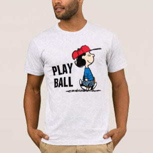 T-shirt cacahuètes Lucy Jouant au baseball