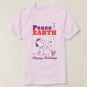 T-shirt cacahuètes   Peace on Earth Snoopy & Woodstock