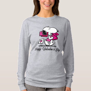 T-shirt cacahuètes Saint Valentin Snoopy Avec Valentin