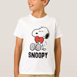 T-shirt cacahuètes Saint Valentin Snoopy Heart Hug