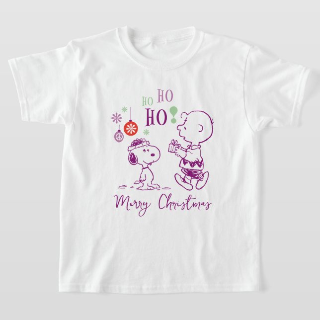 T-shirt cacahuètes | Snoopy & Charlie Brown Ho Ho Ho (Poser)