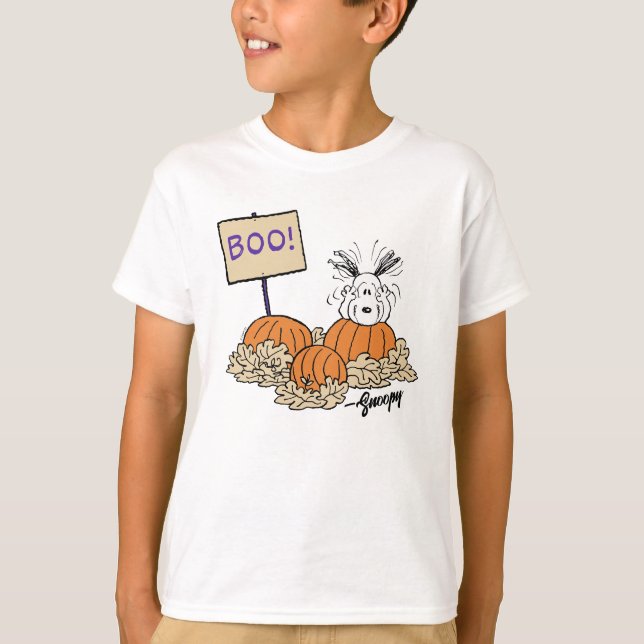 T-shirt cacahuètes | Snoopy Citrouille Patch Boo! (Devant)