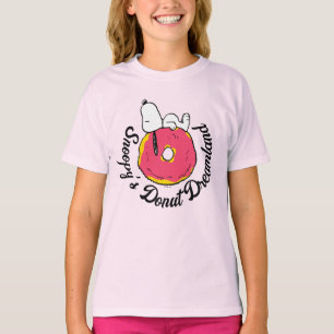 T-shirt cacahuètes Snoopy Donut rose