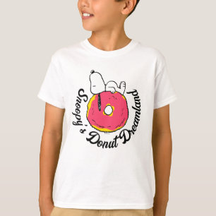 T-shirt cacahuètes   Snoopy Donut rose