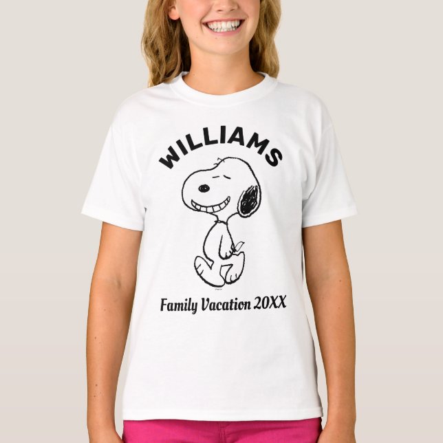 T-shirt cacahuètes | Snoopy Famille Vacances (Devant)