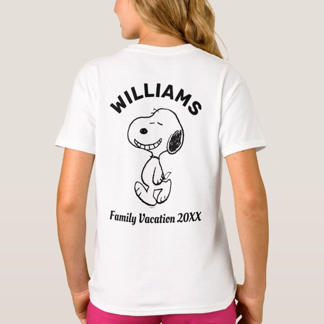 T-shirt cacahuètes | Snoopy Famille Vacances (Dos)