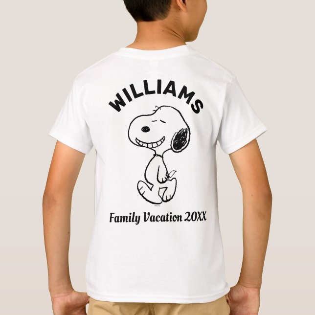 T-shirt cacahuètes | Snoopy Famille Vacances (Dos)
