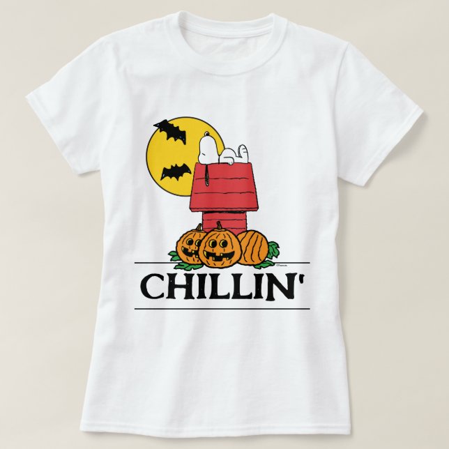 T-shirt cacahuètes | Snoopy Halloween Doghouse (Design devant)