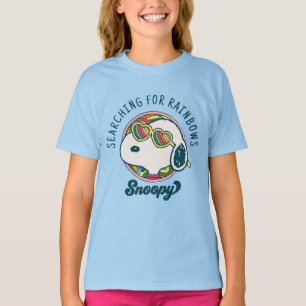 T-shirt cacahuètes Snoopy Rainbow Heart Lunettes de sole