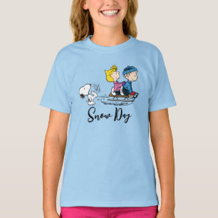 T-shirt cacahuètes   Snoopy, Sally & Linus Sled