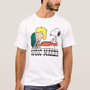 T-shirt cacahuètes Snoopy & Schroeder au piano
