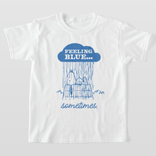 T-shirt cacahuètes   Snoopy Sentiment Bleu Est OK Aussi