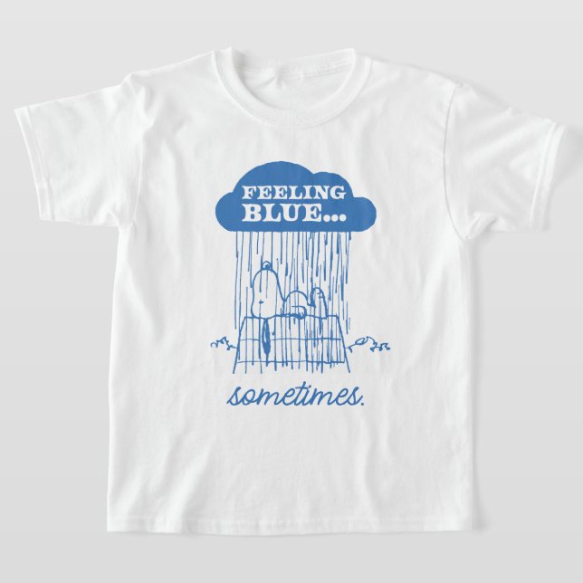 T-shirt cacahuètes | Snoopy Sentiment Bleu Est OK Aussi (Poser)