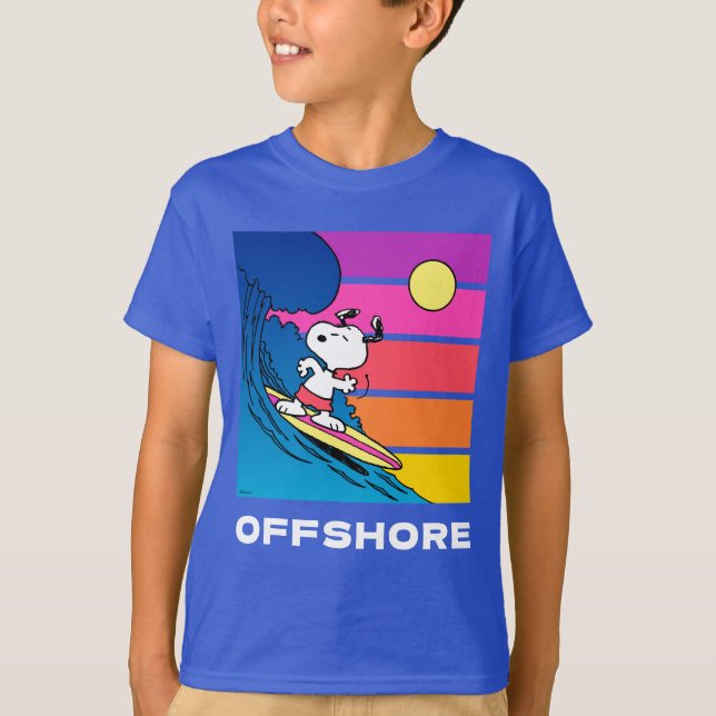 T-shirt cacahuètes | Snoopy Surfing (Devant)