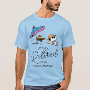T-shirt cacahuètes   Snoopy & Woodstock Beach Je suis retr