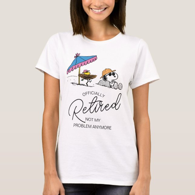 T-shirt cacahuètes | Snoopy & Woodstock Beach Je suis retr (Devant)
