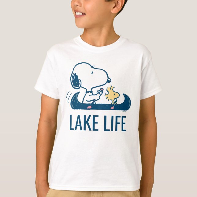 T-shirt cacahuètes | Snoopy & Woodstock Lake Life (Devant)