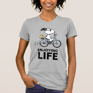 T-shirt cacahuètes Vélo Snoopy & Woodstock