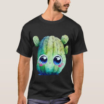 Cactus adorables avec grands yeux bleus