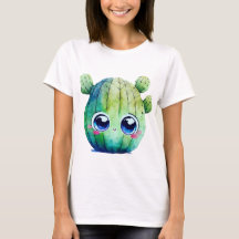 Cactus adorables avec grands yeux bleus