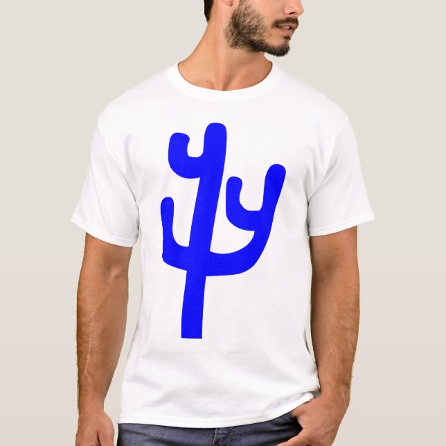 T-shirt Cactus - Bleu (Devant)