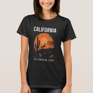 T-shirt Cactus Coureur Routier Californie Désert Vintage C