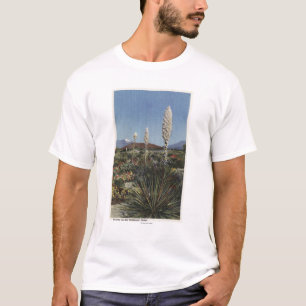 T-shirt Cactus de CaliforniaYucca en fleur dans le désert