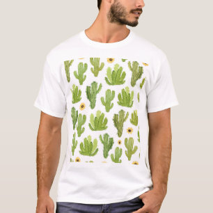 T-shirt Cactus du désert vert : Aquarelle transparente