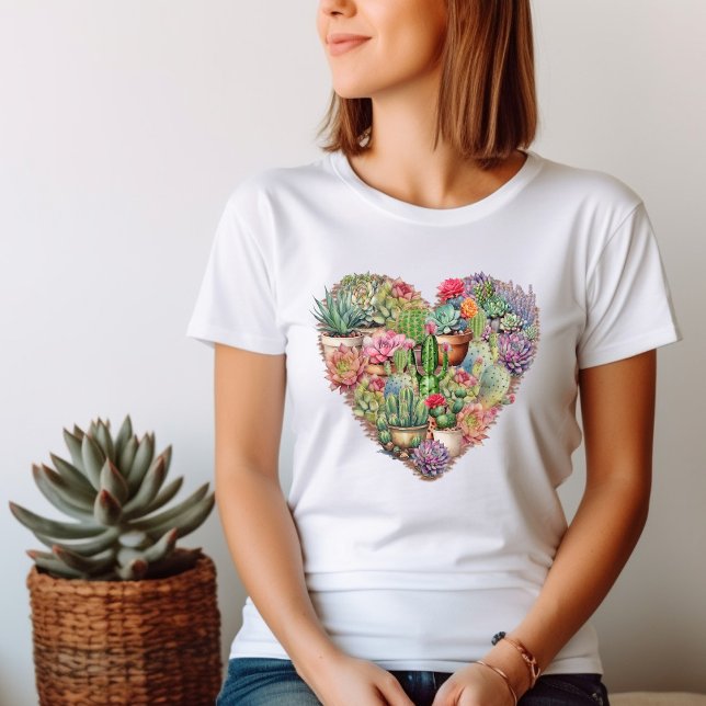 T-shirt Cactus En Forme Coeur (Créateur téléchargé)