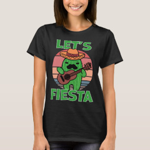 T-shirt Cactus Faisons la Fête Guitare Sombrero Moustache