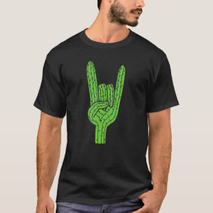 T-shirt Cactus Rock And Roll Hand Desert Plante Cactus Suc