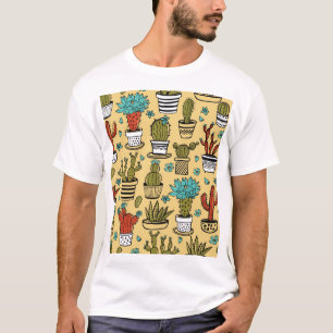 T-shirt Cactus Succulent : Esquisse tirée à la main