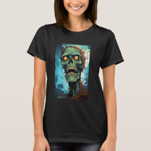 T-shirt Cadavre de tête Zombie Rotten Déplaisant Halloween