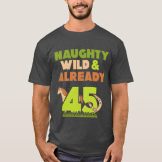 T-shirt Cadeau 45 ans femme anniversaire cheval rétro