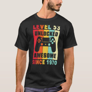 T-shirt Cadeau 53 Ans Awesome depuis 1970 Femmes Hommes 53