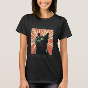 T-shirt Cadeau 63 Ans Vintage 1962 Amateur de Chat 63e Nai