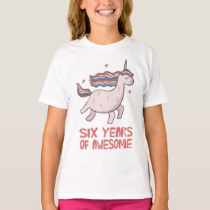 T-shirt cadeau 6e anniversaire Six ans d'incroyabl