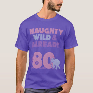 T-shirt Cadeau 80 ans anniversaire femmes Éléphant garçon