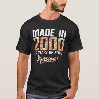 T-shirt Cadeau Ado De Filles De 21 Ans Pour 21E Anniversai