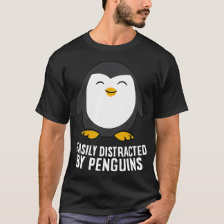 T-shirt Cadeau Aiguille De Penguin Facilement Distrait Par