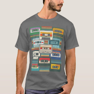 T-shirt cadeau amateur de musique des années 80 cassette r