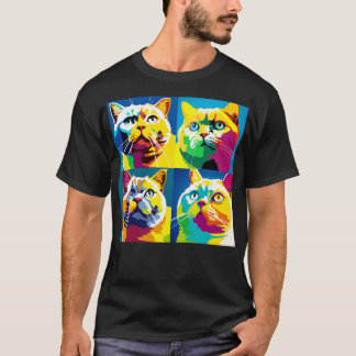 T-shirt Cadeau Amoureux des chats d'art Burmilla