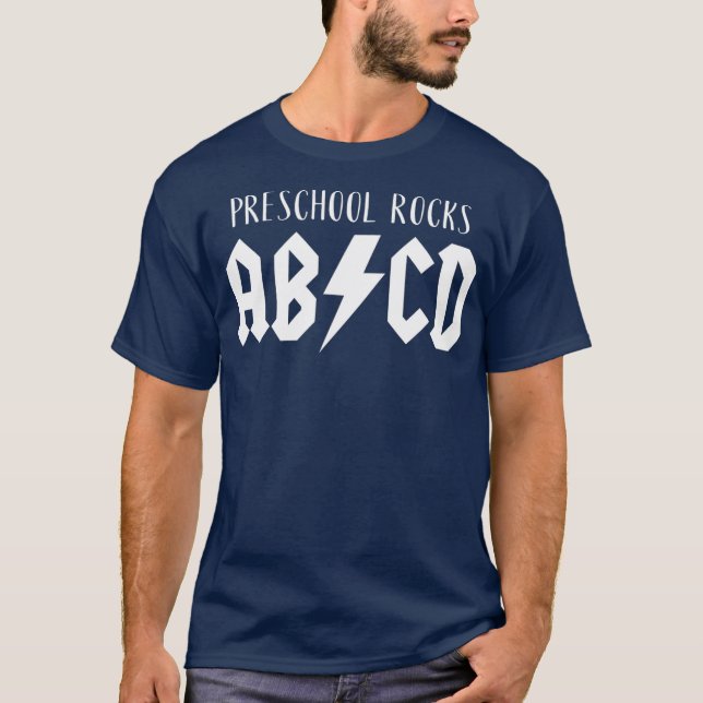 T-shirt Cadeau amusant pour les enseignants ABCD Rock Pres (Devant)