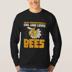 T-shirt Cadeau apiculteur Une fille qui aime les abeille