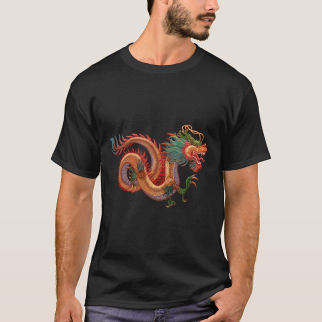 T-shirt Cadeau chinois Dragon traditionnel chinois Dragon  (Devant)