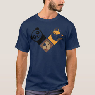 T-shirt cadeau coeur d'animaux