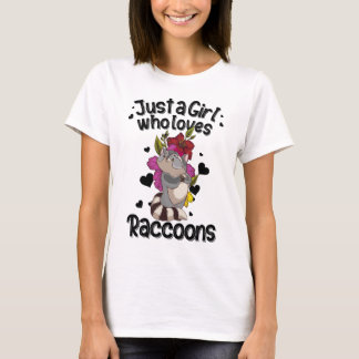 T-shirt Cadeau Cute Raccoon Pour Filles Femmes Trash Panda