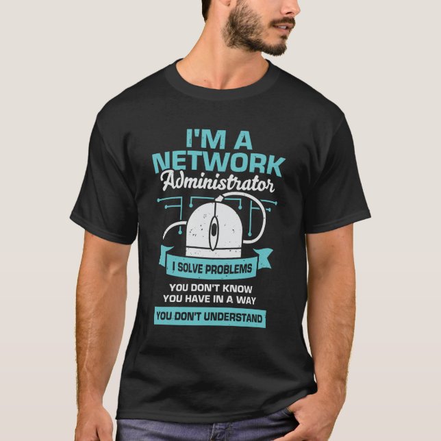T-shirt Cadeau d'administration du serveur système adminis (Devant)