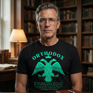 T-shirt Cadeau d'aigle orthodoxe russe oriental