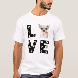 T-shirt Cadeau d'amour de chiot de chien de femme , chihua